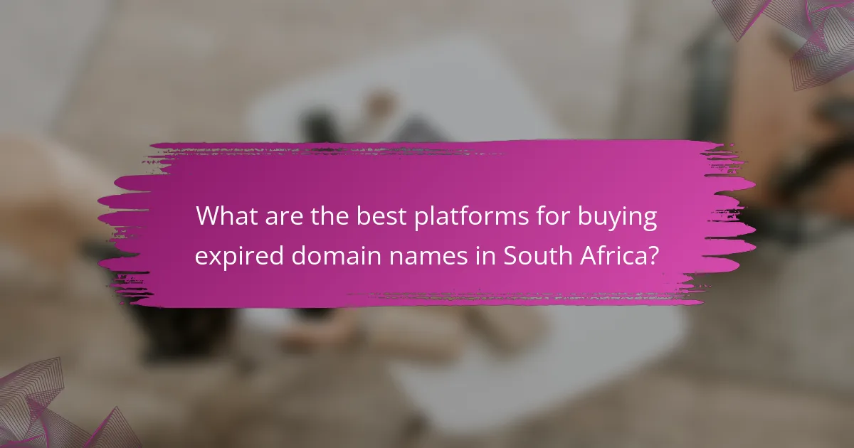 What are the best platforms for buying expired domain names in South Africa?