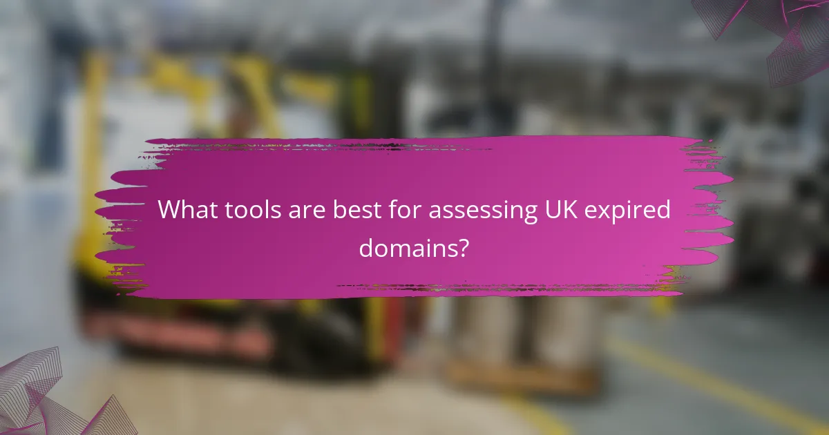 What tools are best for assessing UK expired domains?