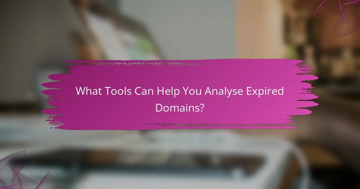 What Tools Can Help You Analyse Expired Domains?